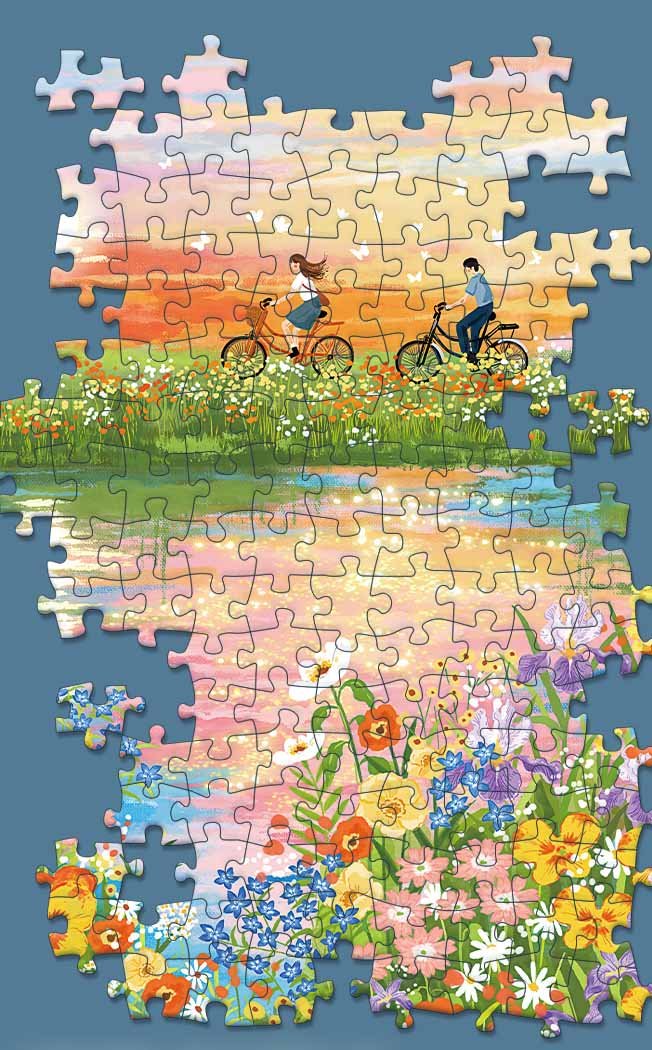 Botop Fusion-1000pcs Jigsaw Puzzle-Flower River