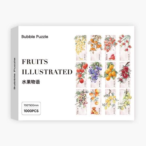 1000pcs Jigsaw Puzzle-Bubble Puzzle-Fruits Illustrated