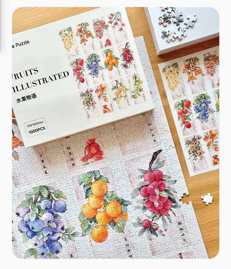 1000pcs Jigsaw Puzzle-Bubble Puzzle-Fruits Illustrated