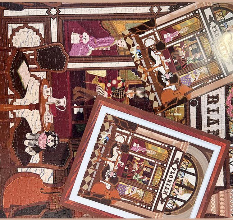 Discontinued-1000pcs Jigsaw Puzzle-TuTuDingDang-Cafe Florian