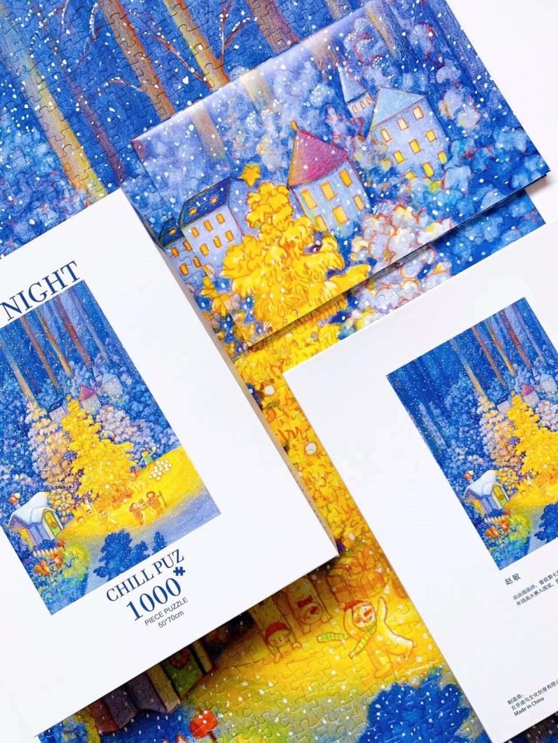 Chill Puz-1000 Piece Puzzle-Snowy Night