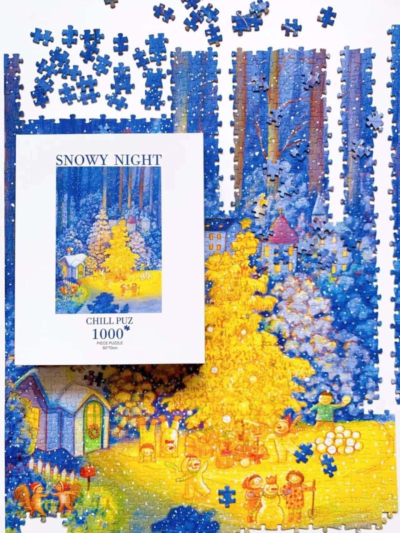 Chill Puz-1000 Piece Puzzle-Snowy Night