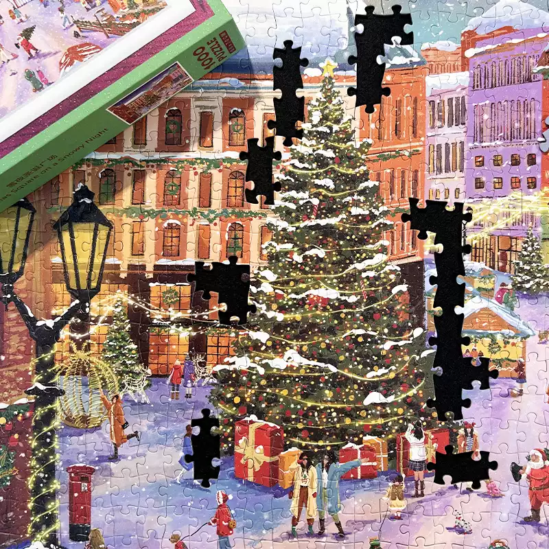1000pcs Jigsaw Puzzle-TuTuDingDang-Christmas Square
