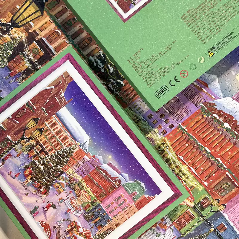 1000pcs Jigsaw Puzzle-TuTuDingDang-Christmas Square