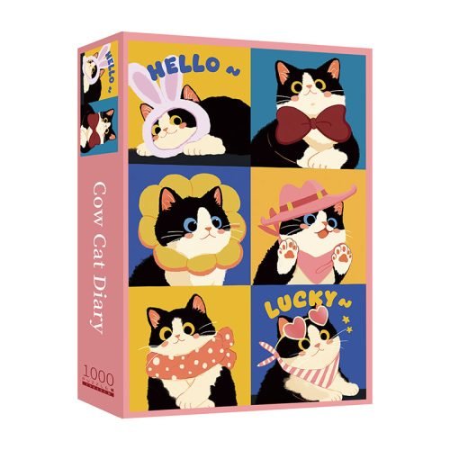 1000pcs Jigsaw Puzzle-PJLT-Cow Cat Diary