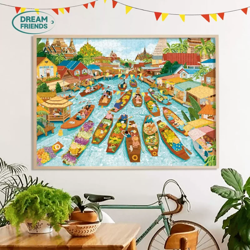 1000 Jigsaw Puzzle-Dream Friends-Floating Market