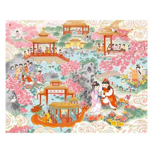 Plastic Jigsaw Puzzles 2000pcs-3djp-Dream of the Red Chamber