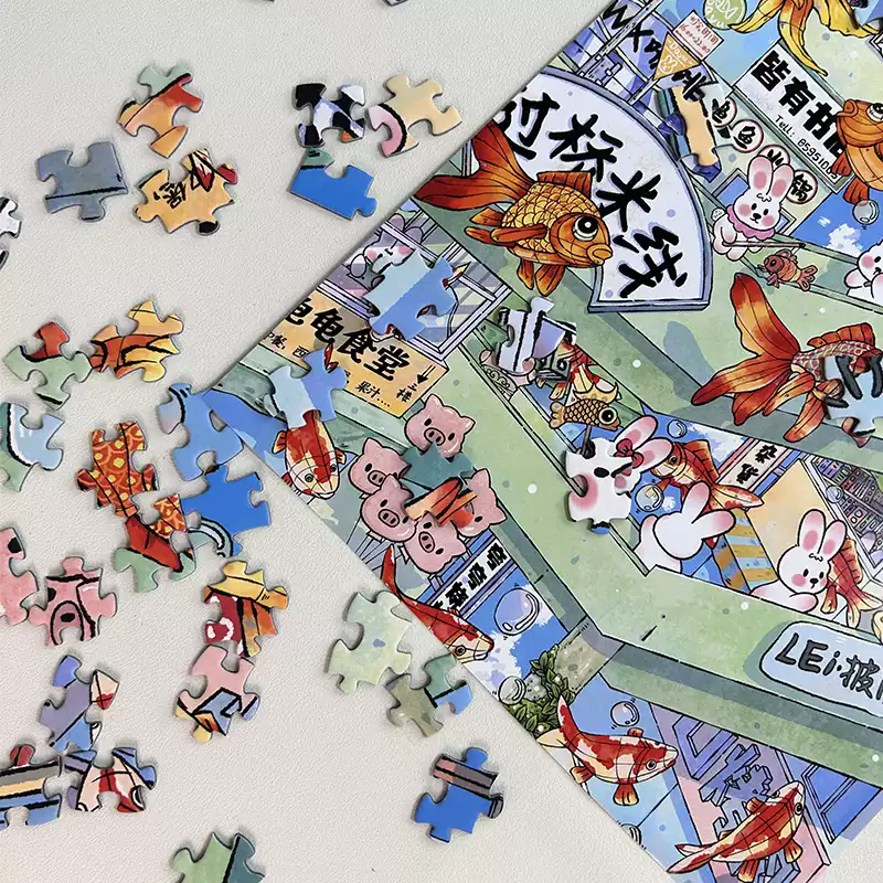 1000pcs Jigsaw Puzzle-PJLT-Fish Town