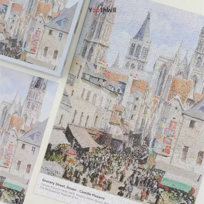 Youthwill-500pcs Jigsaw Puzzle-Grocery Street, Rouen 1898