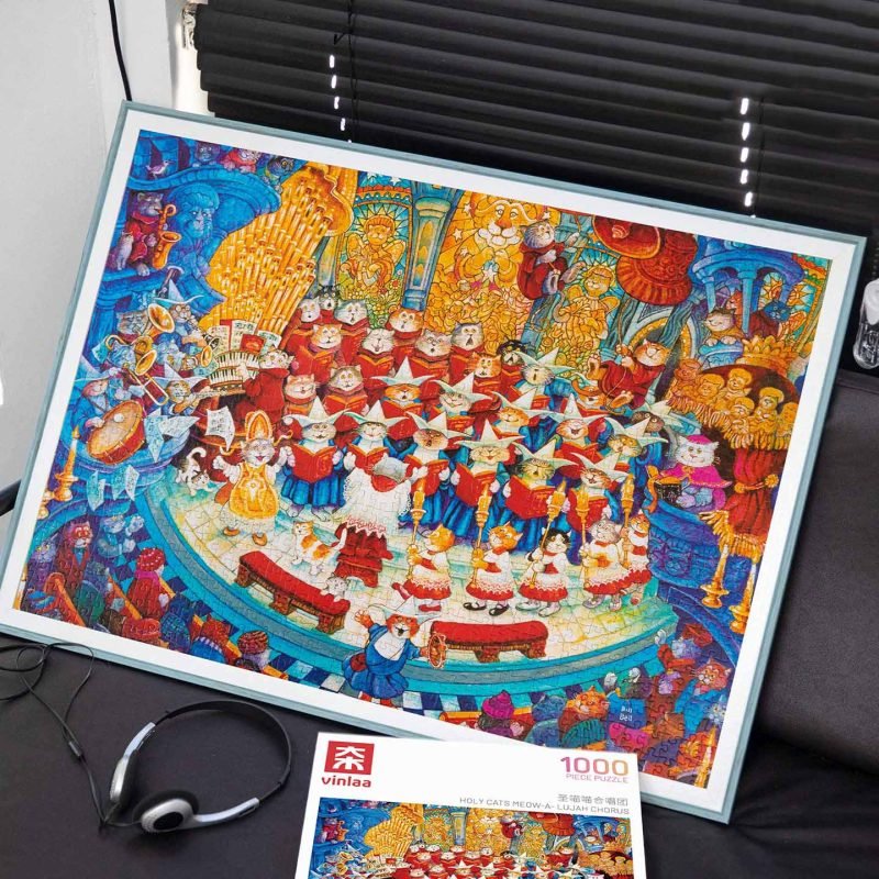 1000pcs Jigsaw Puzzle-Vinlaa-Holy Cats Meow-A-Lujah Chorus