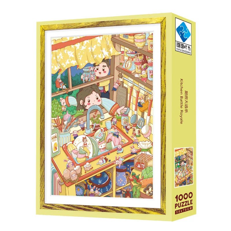 1000pcs Jigsaw Puzzle-TuTuDingDang-Kitchen Battle Royale