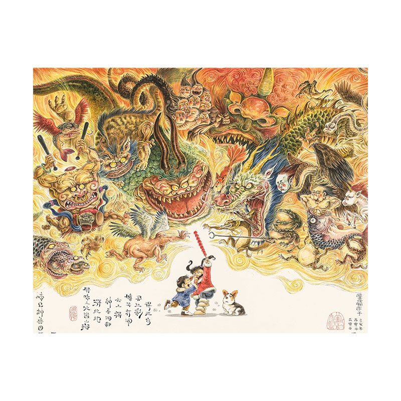 Plastic Jigsaw Puzzles 2000pcs-3djp-Luring Mythical Beasts