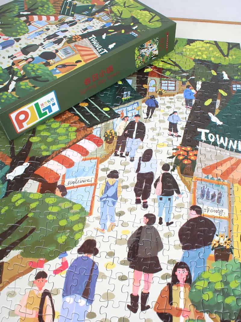 PJLT-Spring Town (4) 500pcs Jigsaw Puzzle-PJLT-Spring Town