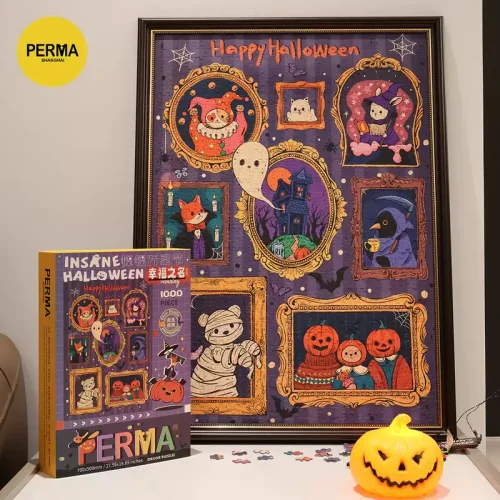Perma Puzzle-1000 Piece-Insane Halloween Glow-in-the-night