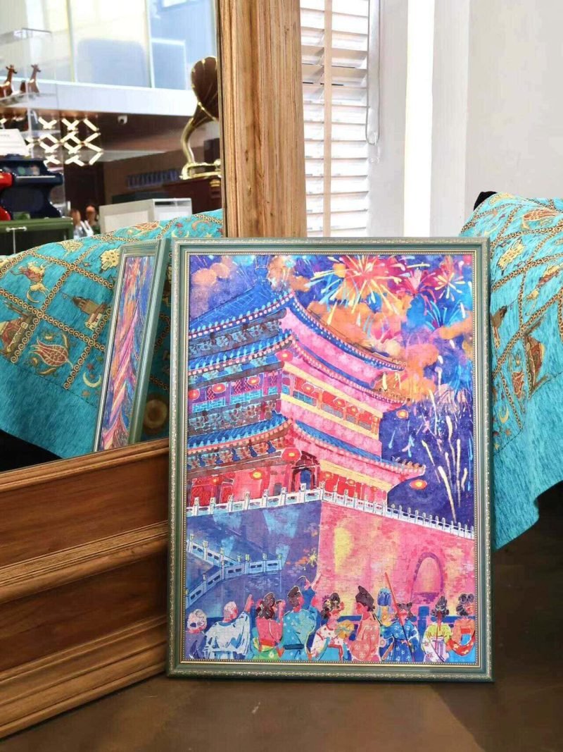 Perma Puzzle-1000 Piece-Xi'an Glow-in-the-night