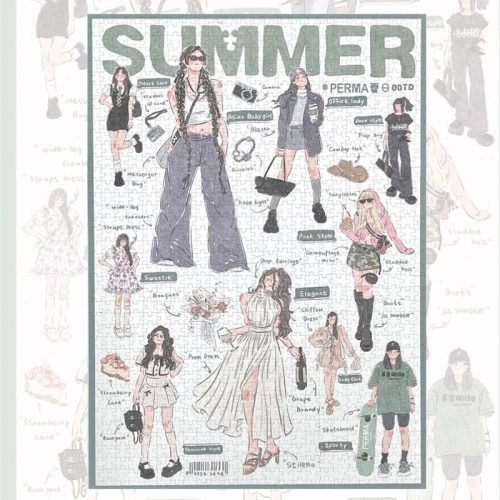 Perma-Summer OOTD (6) Perma Puzzle-1000 Piece-Summer OOTD
