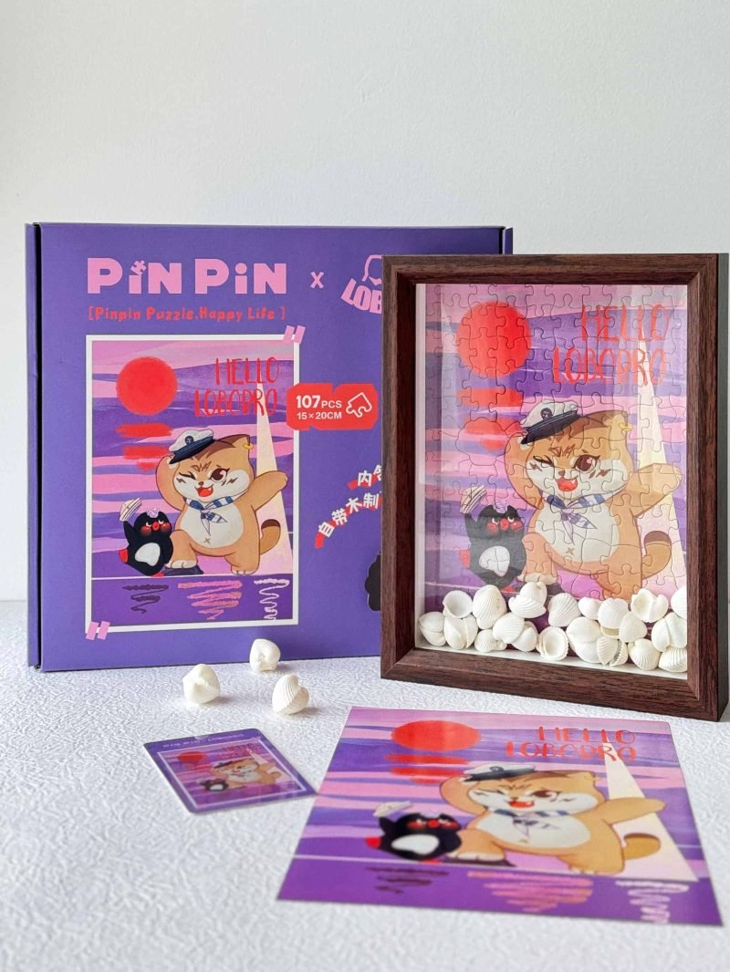 107pcs Pinpin Puzzle-Lobobro Series with Wooden Frame
