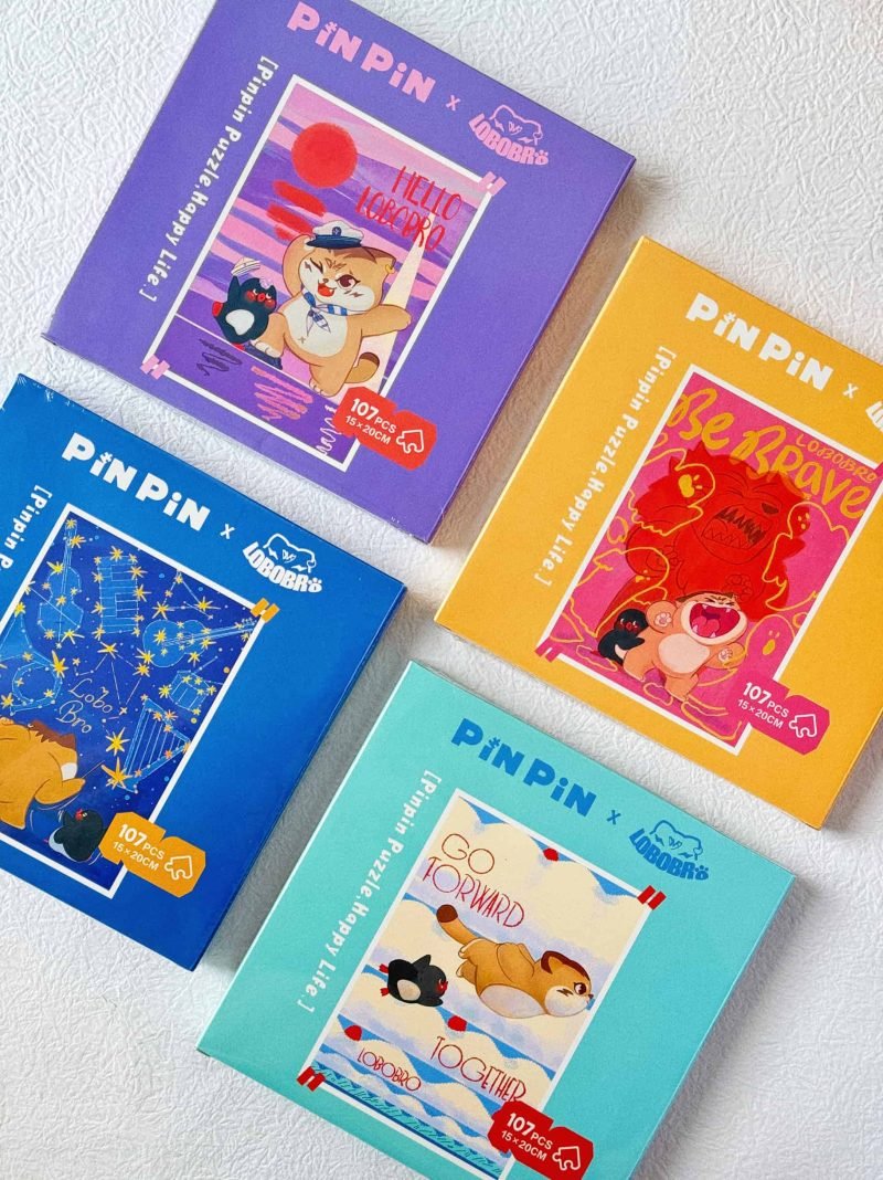 107pcs Pinpin Puzzle-Lobobro Series with Wooden Frame