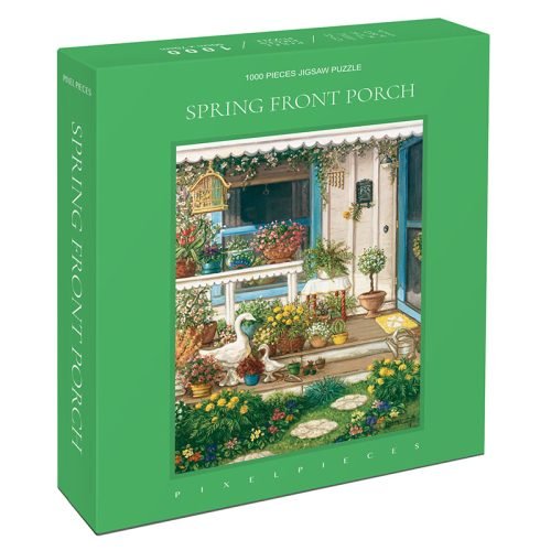 Pixel Pieces-1000 Piece Puzzle-Spring Front Porch