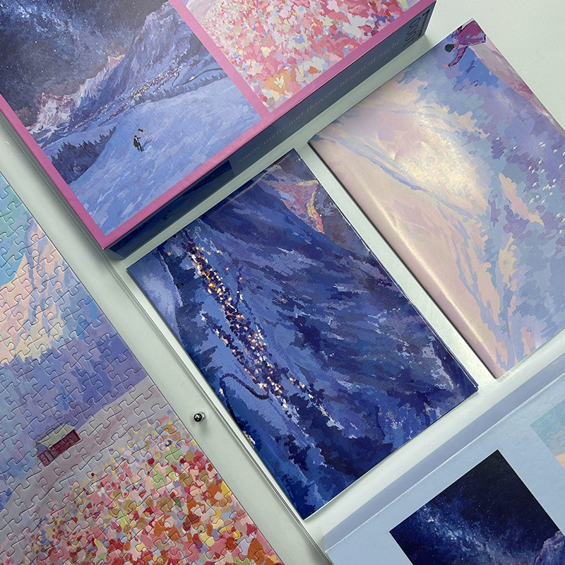 Double-sided 1000pcs Jigsaw Puzzle-PJLT-Snow and Flower