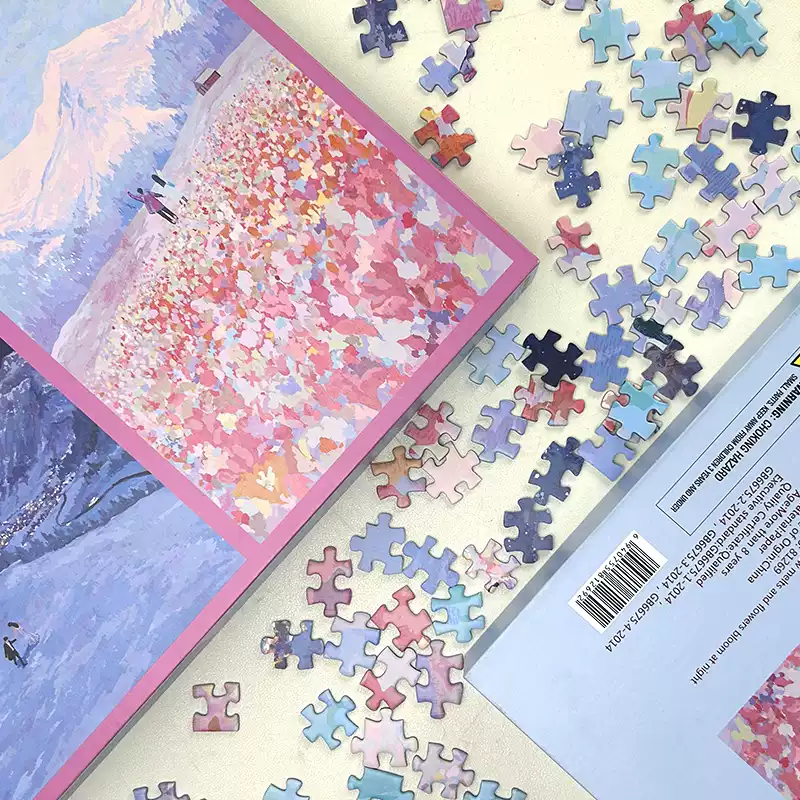 Double-sided 1000pcs Jigsaw Puzzle-PJLT-Snow and Flower