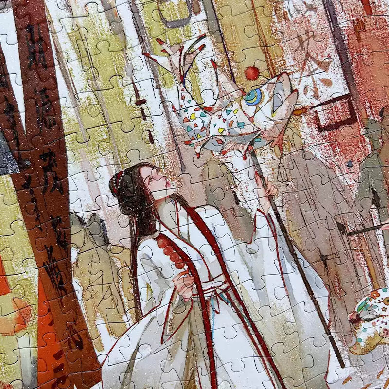 Discontinued-1000pcs Jigsaw Puzzle-TuTuDingDang-Spring Festival Market