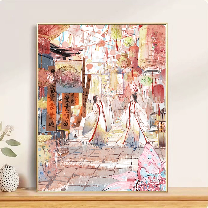 Discontinued-1000pcs Jigsaw Puzzle-TuTuDingDang-Spring Festival Market