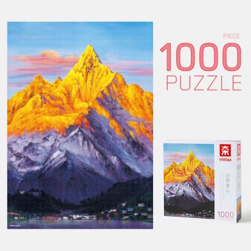 1000pcs Jigsaw Puzzle-Vinlaa-Sunlit Golden Peaks