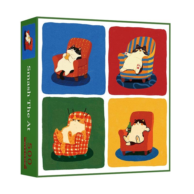 Swing Rotten Cat (6) 500pcs Jigsaw Puzzle-PJLT-Swing Rotten Cat