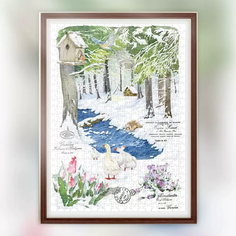 The Forest After Heavy Snowfall (3) Bubble Puzzle-500pcs Jigsaw Puzzle-The Forest After Heavy Snowfall