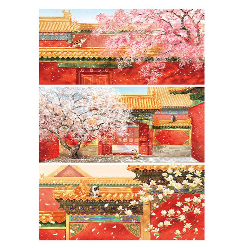 Toi-1000pcs Jigsaw Puzzle-Three Seasons in Forbidden City
