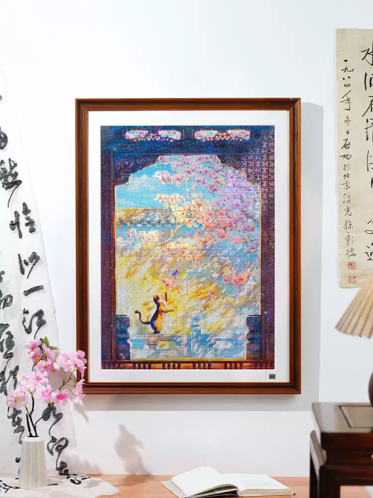 Toi Premium Holographic Puzzle-Whispers by the Orchid Window (5) Toi Premium Holographic Puzzle-Whispers by the Orchid Window-1000pcs