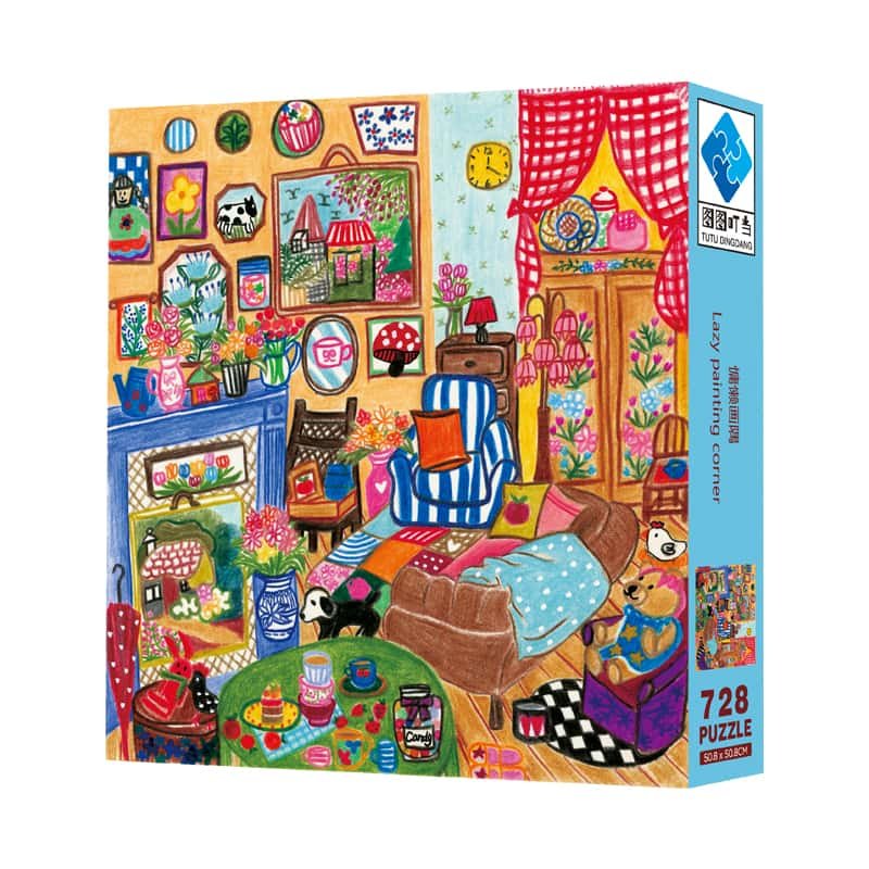 728pcs Jigsaw Puzzle-TuTuDingDang-Lazy Painting Corner
