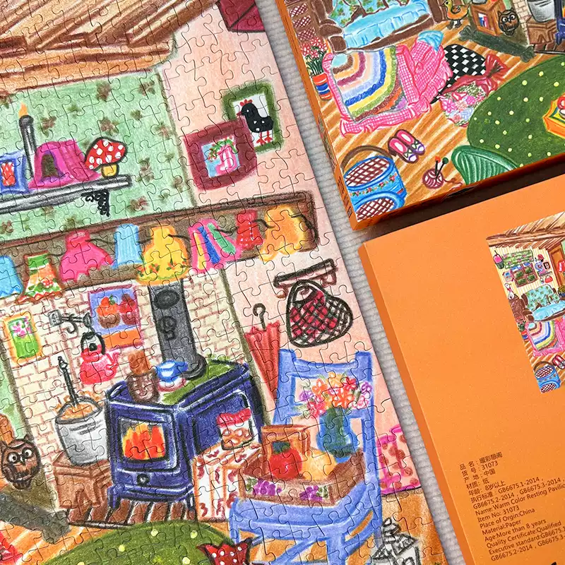 728pcs Jigsaw Puzzle-TuTuDingDang-Warm Color Resting Pavilion