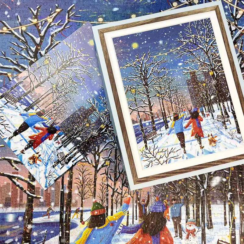 1000pcs Jigsaw Puzzle-TuTuDingDang-Warm Winter