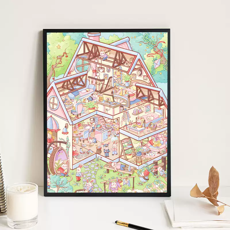 1000pcs Jigsaw Puzzle-TuTuDingDang-Who Stole Grandpa's Cheese