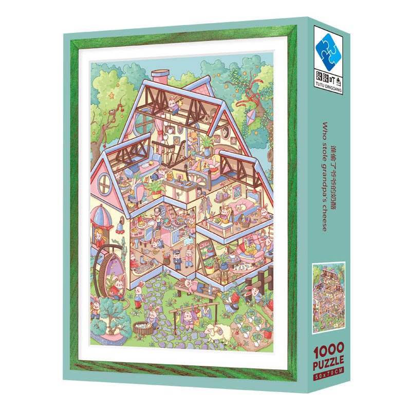 1000pcs Jigsaw Puzzle-TuTuDingDang-Who Stole Grandpa's Cheese