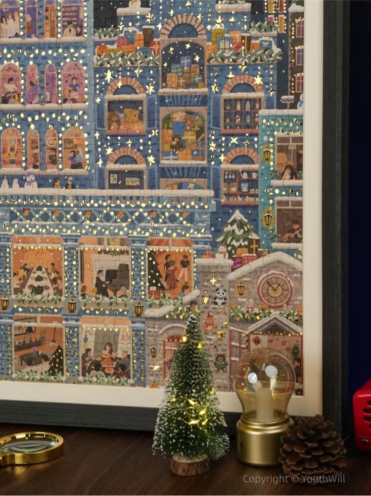 Youthwill-500pcs Jigsaw Puzzle-Merry Snowy Night