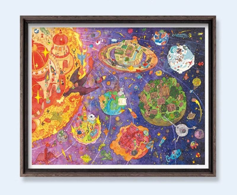 3djp-Eight Planets (1) Plastic Jigsaw Puzzles 2000pcs-3djp-Eight Planets