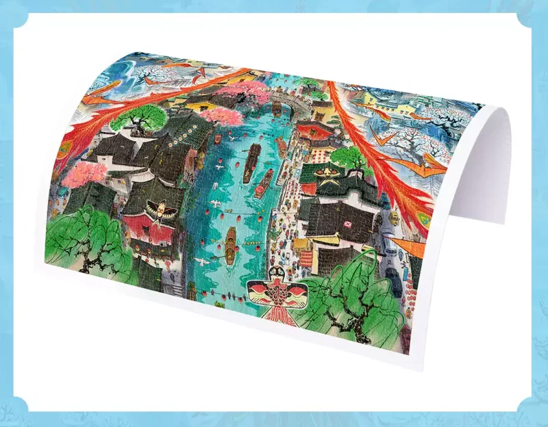 Plastic Jigsaw Puzzles 2000pcs-3djp-Phoenix Croons Jiangnan