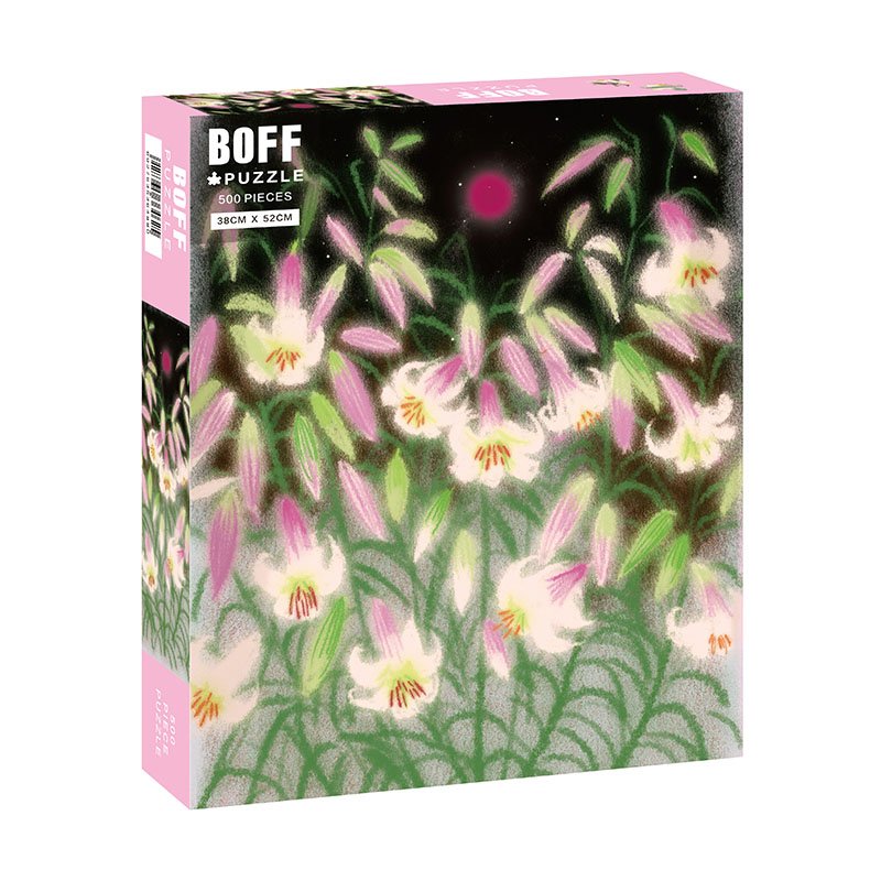 Boff-500 Jigsaw Puzzle-Oriental Moonrise Peony