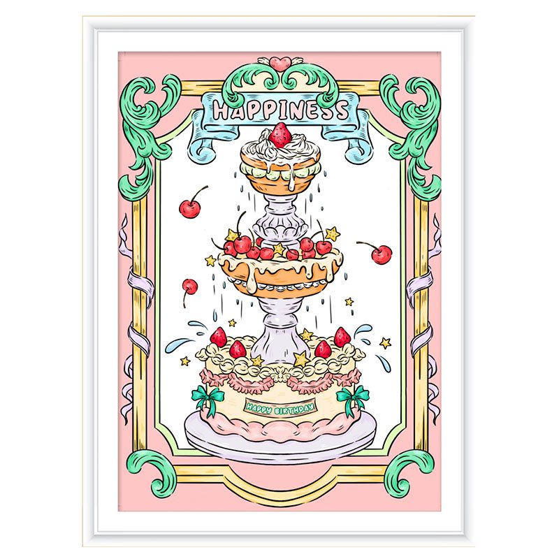 Discontinued-520pcs Jigsaw Puzzle-Meow Pin-Cake Fountain