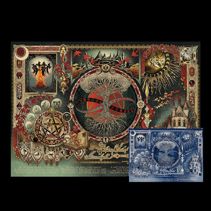 Komono Eclipse Veil of Moonlight (3) Komono Double-sided 1000pcs Jigsaw Puzzle-Eclipse Veil of Moonlight