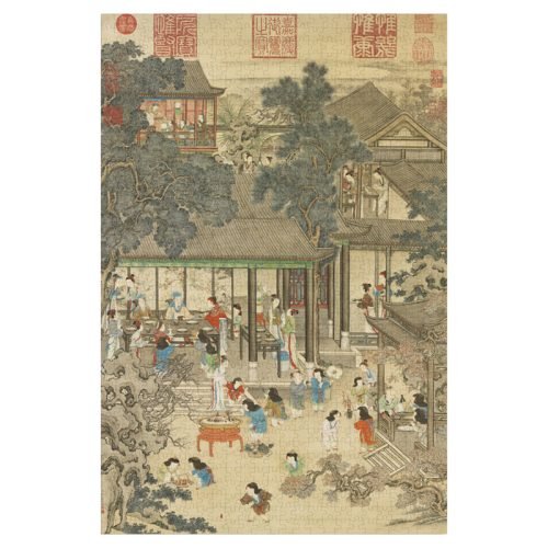 Bayby-1000pcs Plastic Jigsaw Puzzle-New Year Revelry Painting by Yao Wen Han