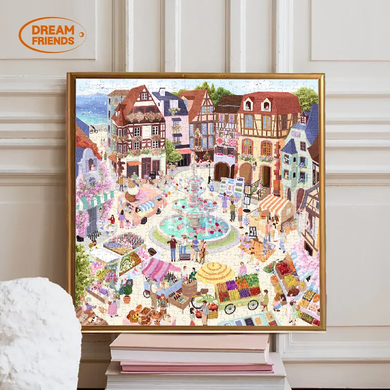 500 Piece Jigsaw Puzzle-Dream Friends-Provence Market