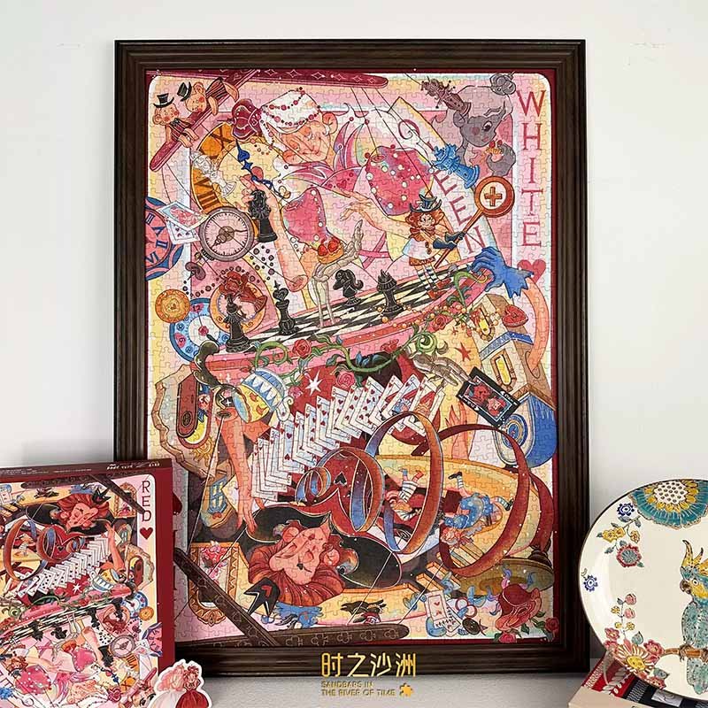 Red Queen and White Queen From Alice-1000pcs Jigsaw Puzzle-Sandbars in the River of Time