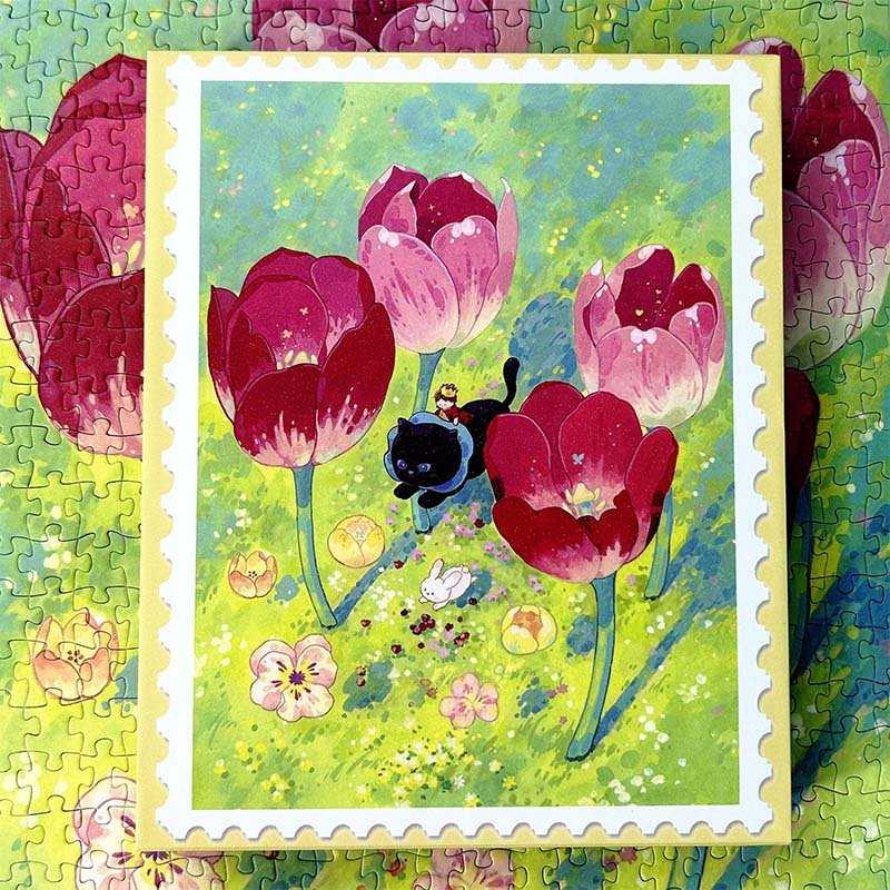 500pcs Jigsaw Puzzle-TKX-Passing By the Tulips