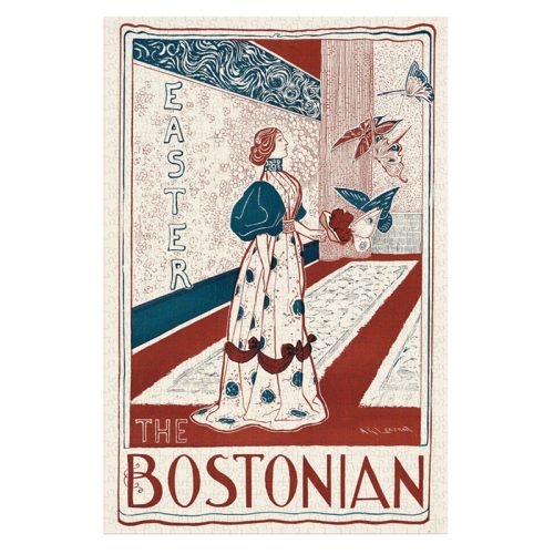 Bayby-1000pcs Plastic Jigsaw Puzzle-The Bostonian Easter By Arthur Garfield Learned