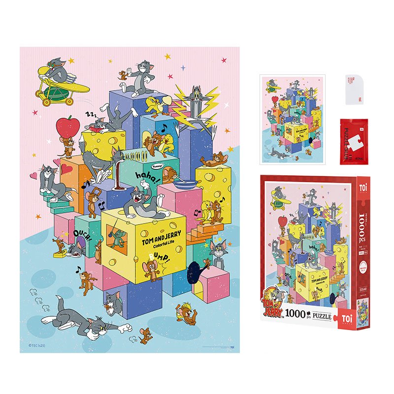 Toi-1000pcs Jigsaw Puzzle-Tom and Jerry Colorful Life