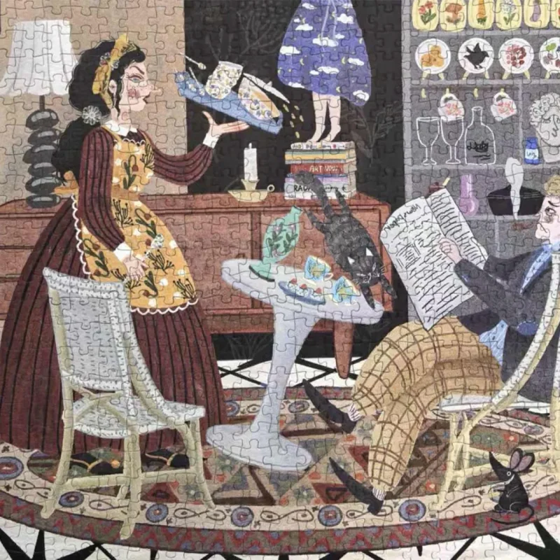 1000pcs Jigsaw Puzzle-TuTuDingDang-Another Restless Dinner